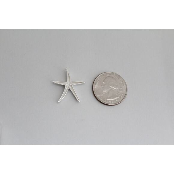 Sterling Silver Starfish Bead Charm, Silver Starfish Bead Charm - Picture 3 of 3